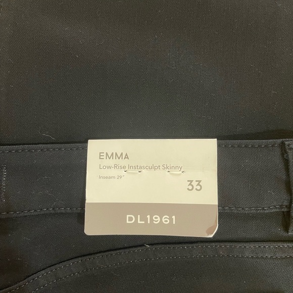 NWT! Women’s DL1961 Emma low rise instasculpt skinny black jeans Size 33 - Picture 4 of 7